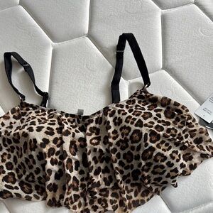Torrid Leopard Print Bralette with Ruffles